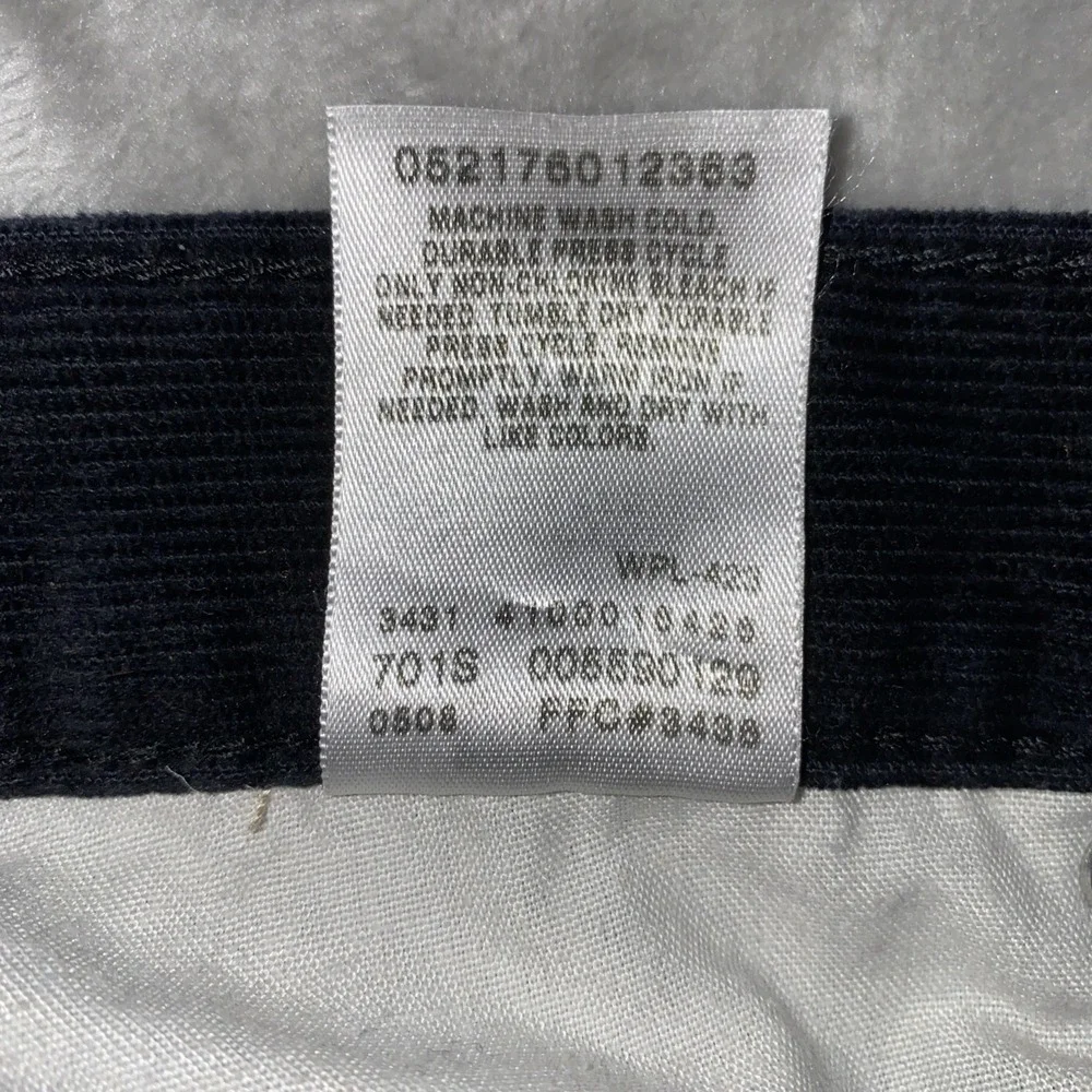 Levi's‎ 559 Mens 34x32 Black Corduroy Jeans Relaxed Fit Straight